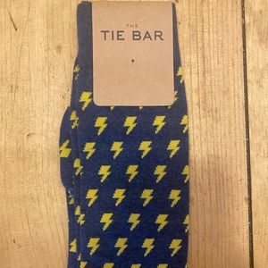 Tie Bar Lightning Bolt Dress Socks